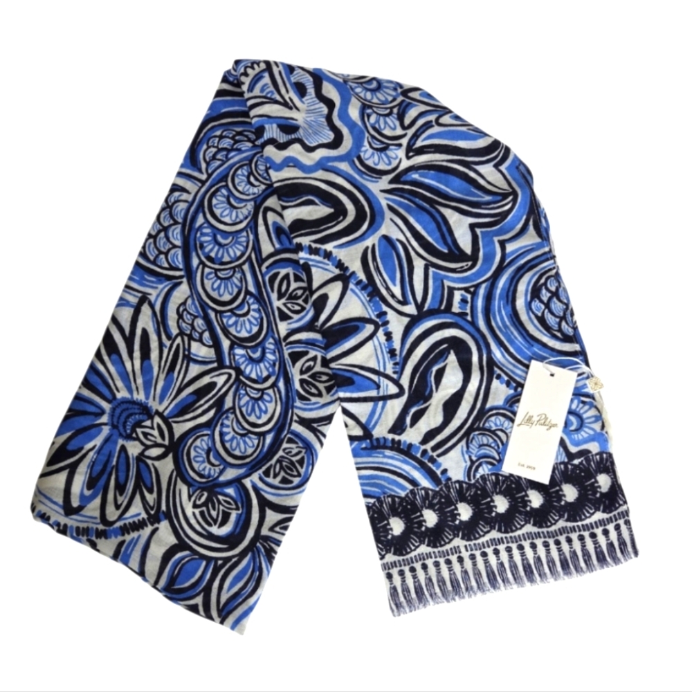 Lilly Pulitzer Resort Scarf Give It A Whirl One Size NWT